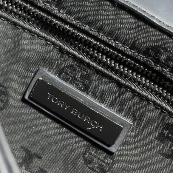 Tory Burch Fleming Matte Black Quilted Leather Shoulder Crossbody Bag Tassel - Picture 3 of 11